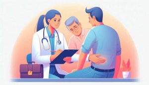 معاینه مریض توسط دکتر
