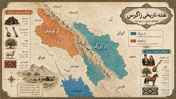 ایران نقشه تاریخی زاگرس