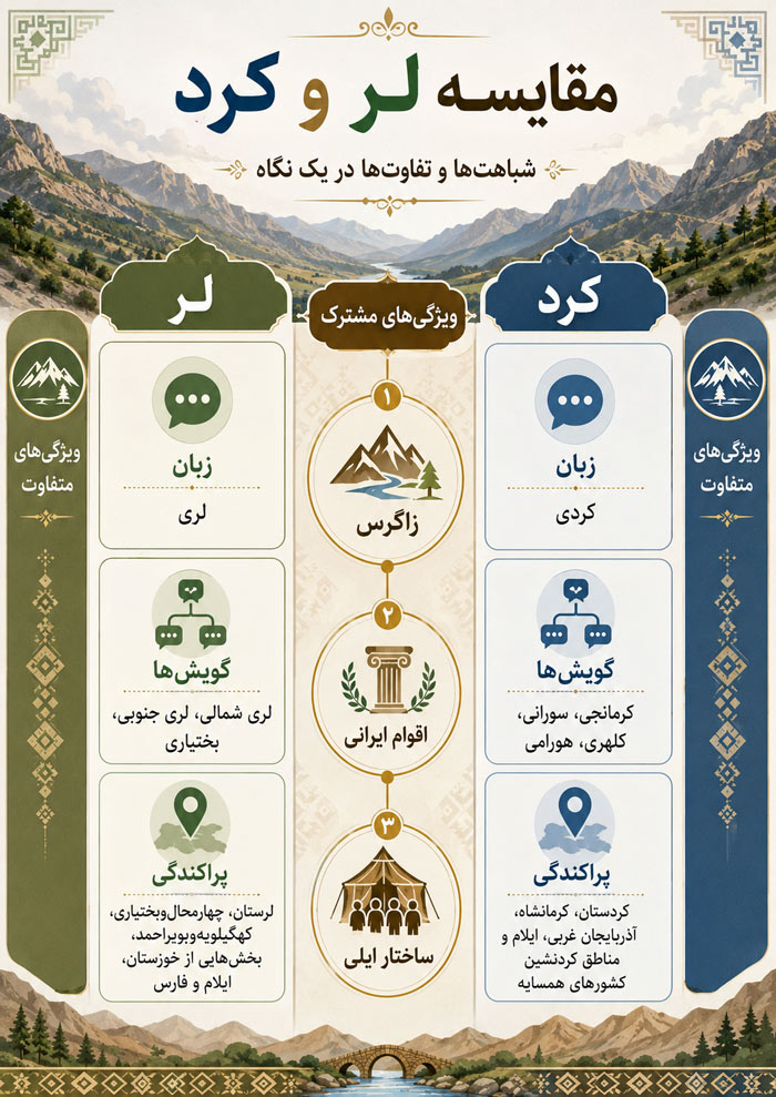 ایران مقایسه لر و کرد